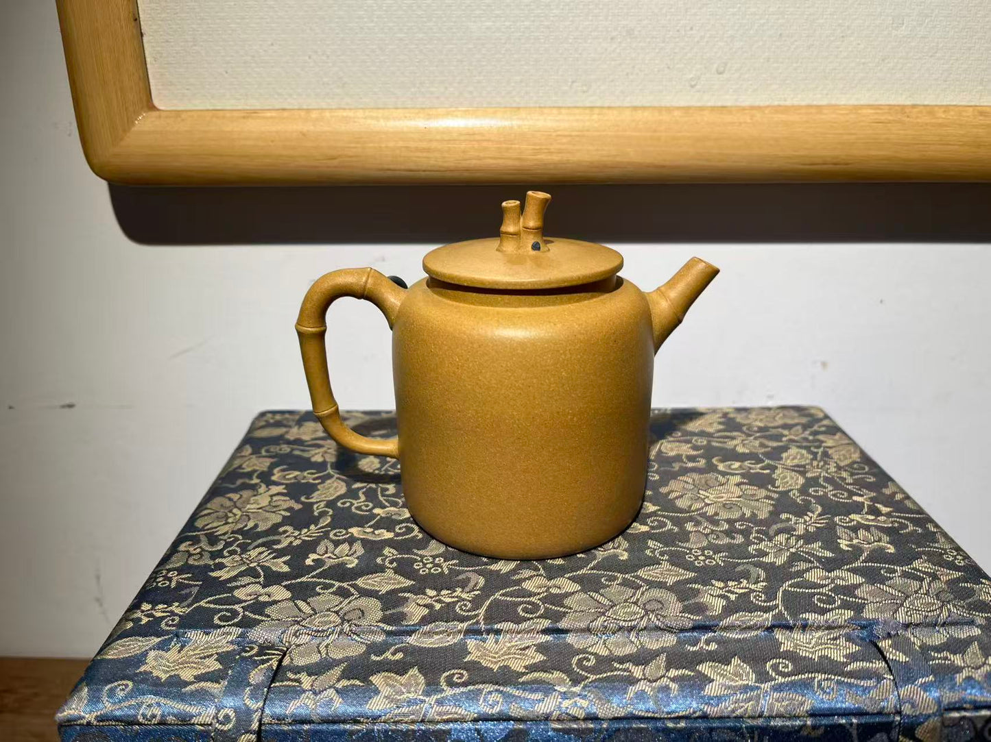 孤品黃金段泥俊竹紫砂壺「周春燕紫砂壺」