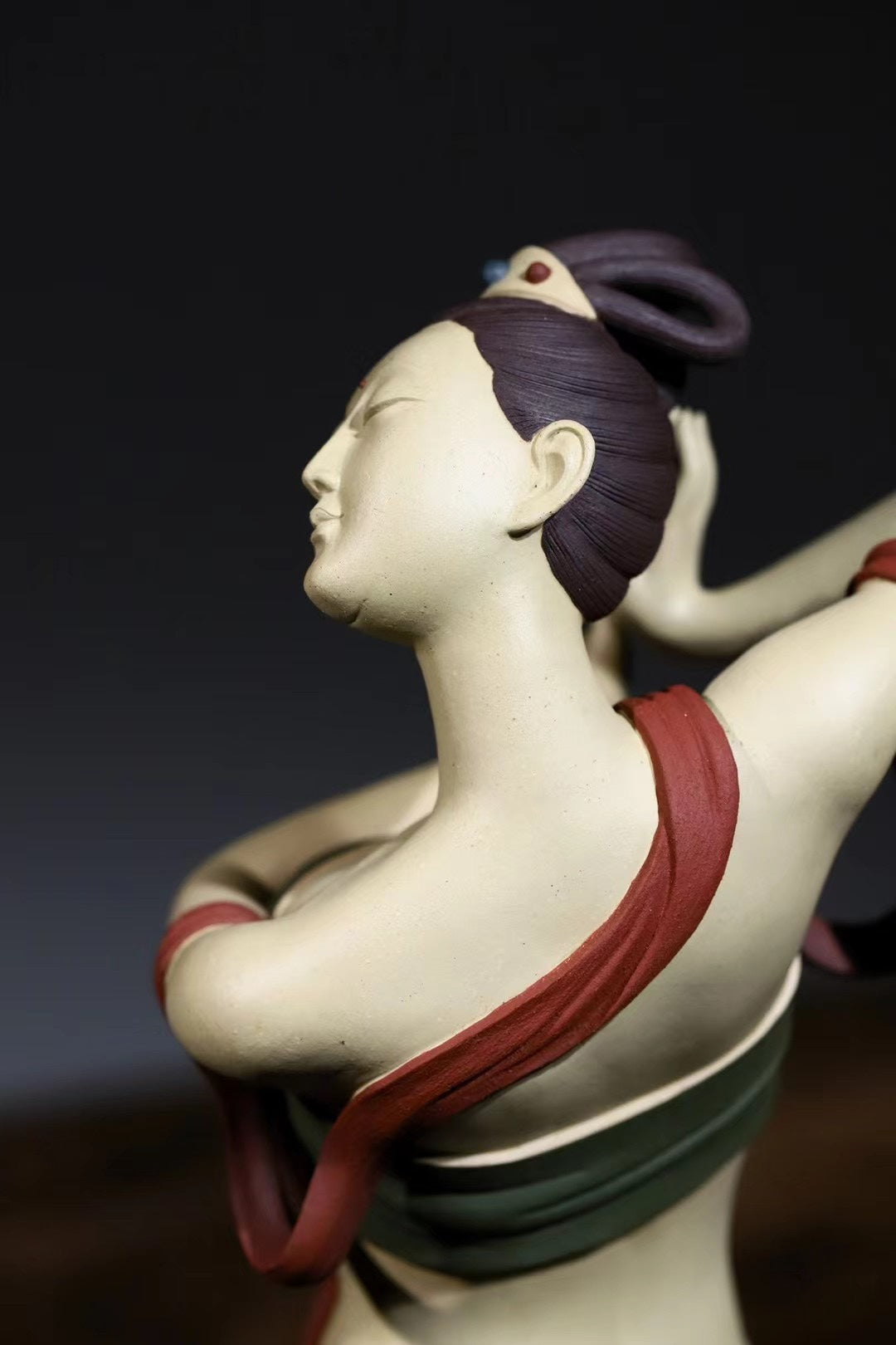 原礦飛天紫砂擺件