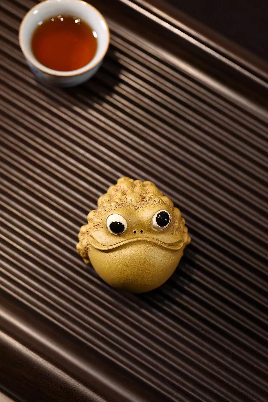 原礦黃金段/青段趣味蟾紫砂茶寵