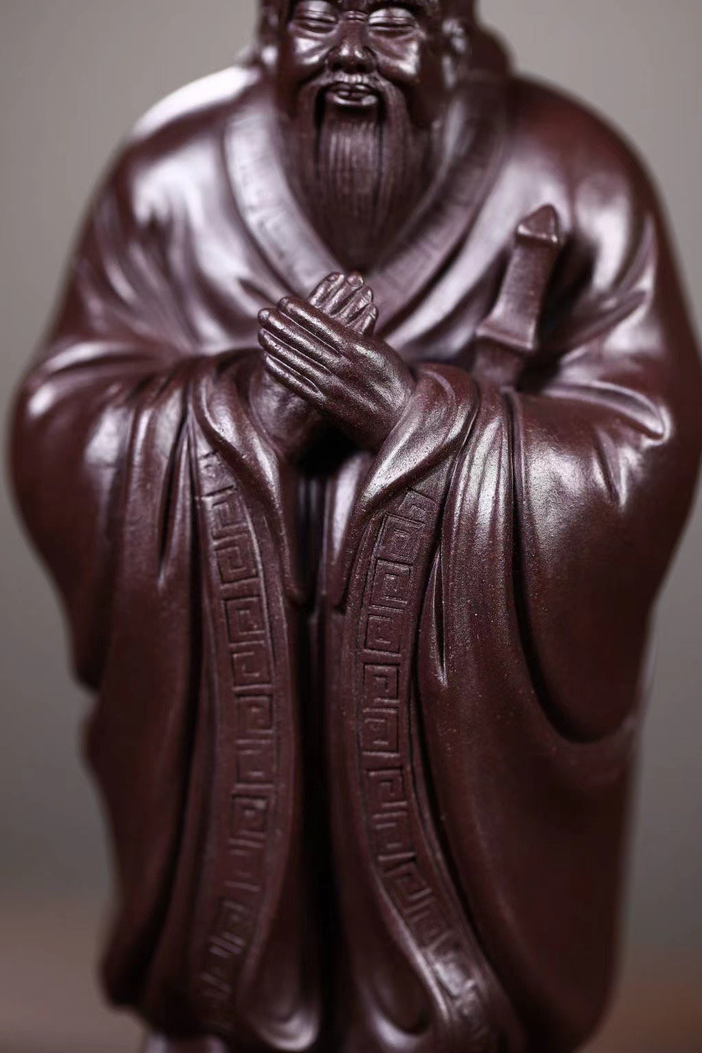 老紫泥老子孔子紫砂擺件「20240320每日特價」