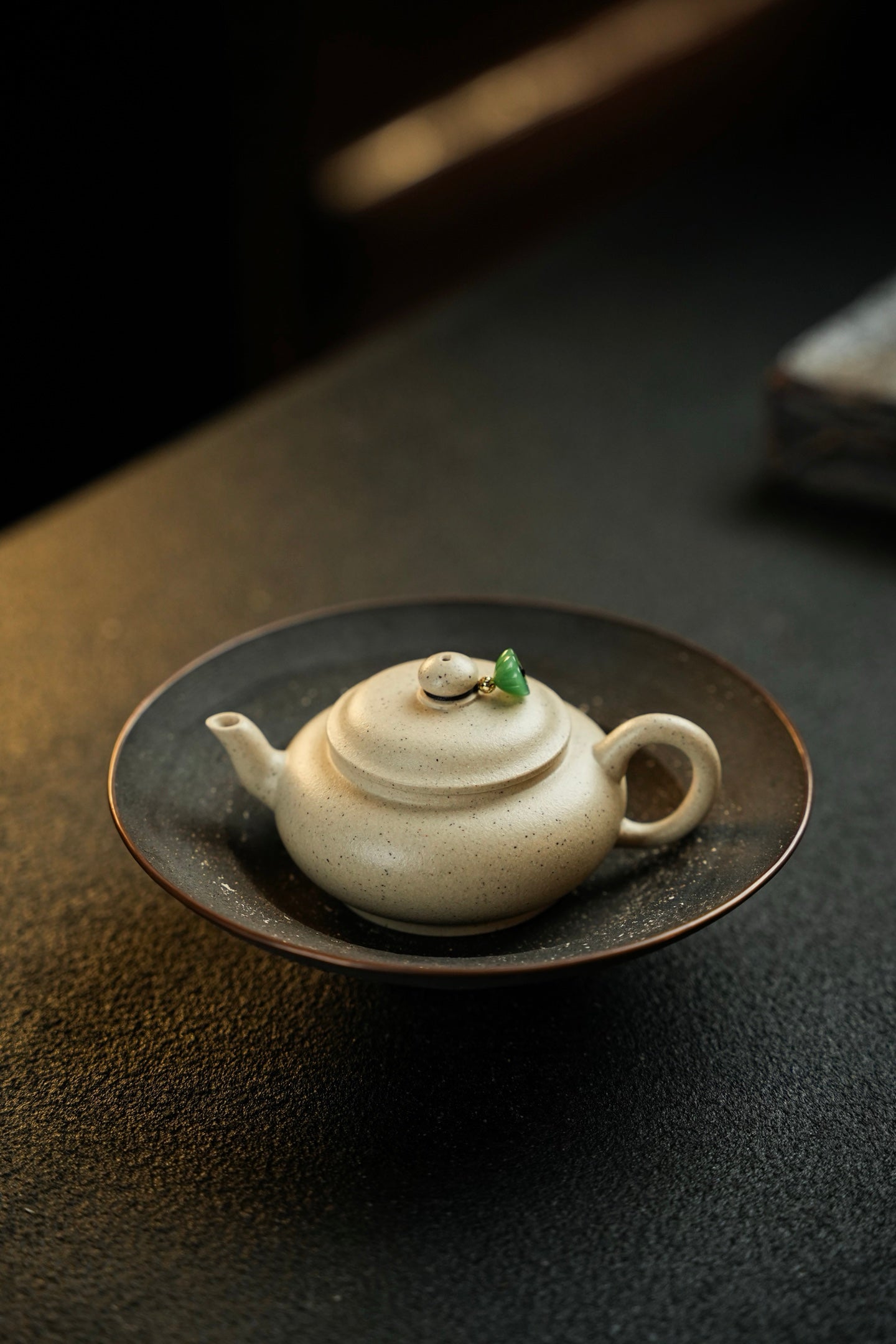 原礦極品白玉段扁櫻紫砂壺「20250628每日特價」