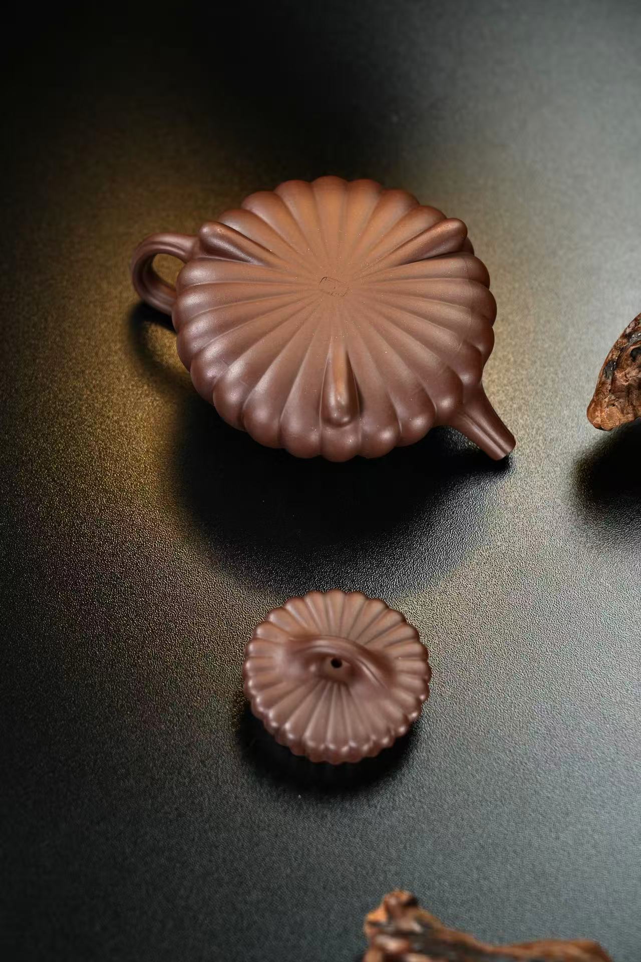 原礦頂級老紫泥筋紋石瓢紫砂壺「20250827每日特價」