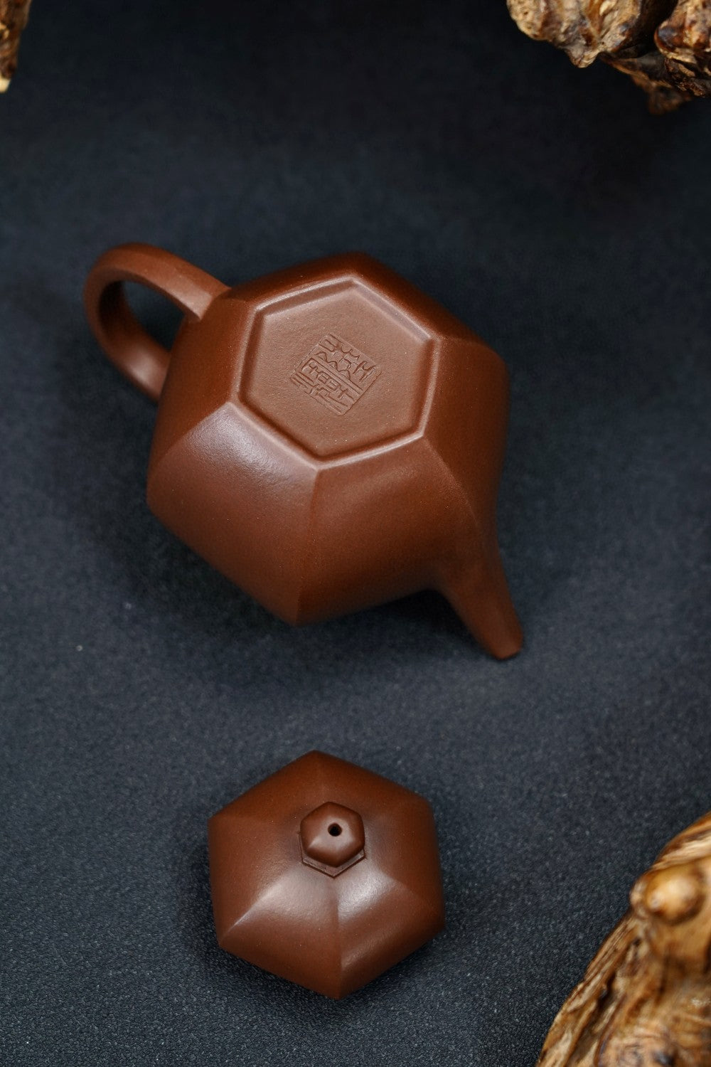 全手工極品文革老紫泥六方梨形紫砂壺「20230915每日特價」