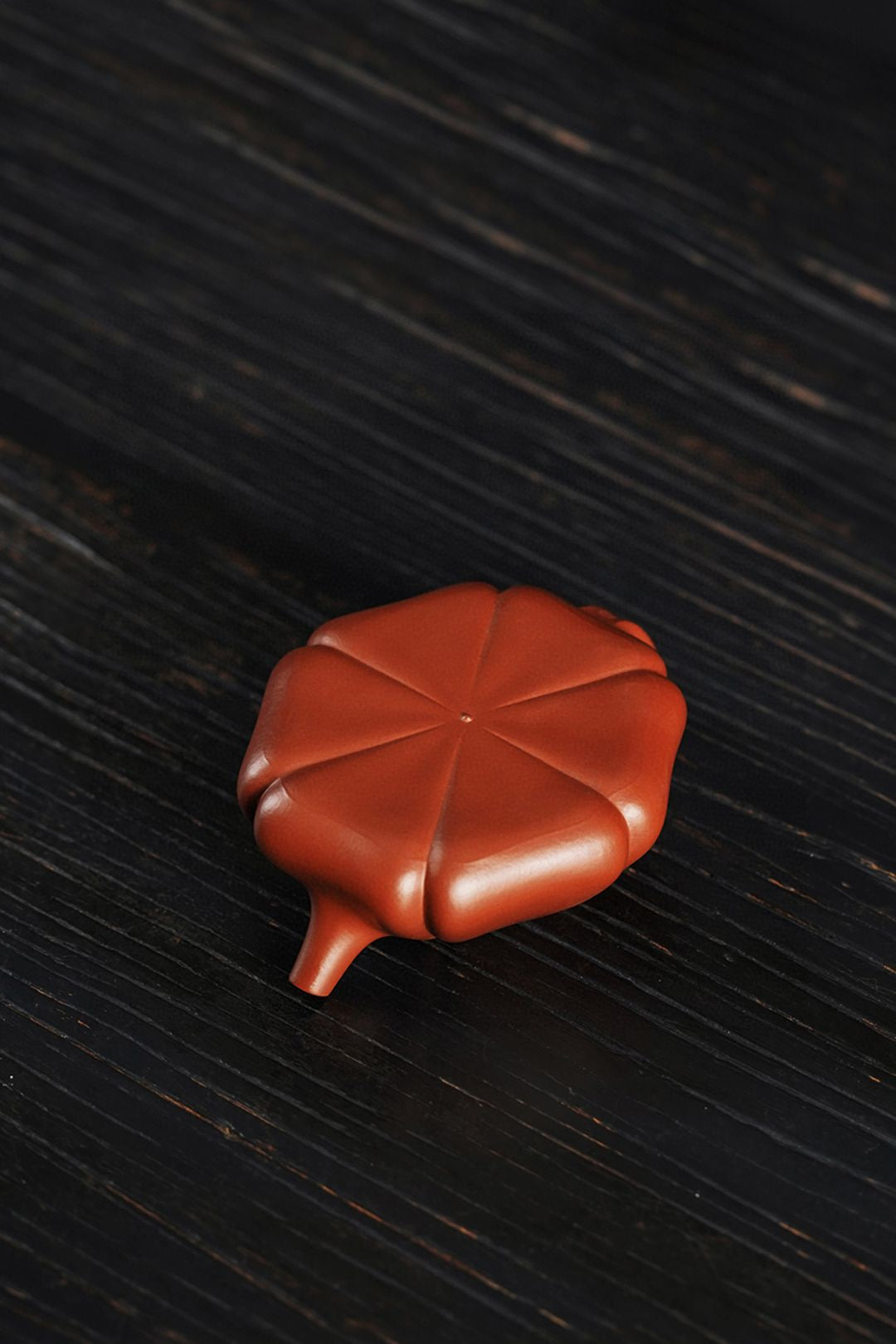 全手工極品朱泥筋紋海棠紫砂壺「20230915每日特價」