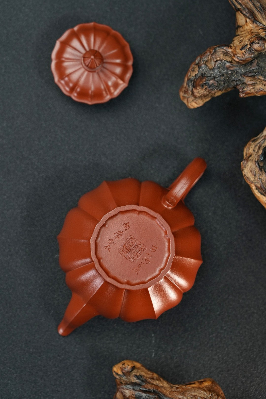 全手工極品朱泥筋紋笑櫻紫砂壺「20240314每日特價」