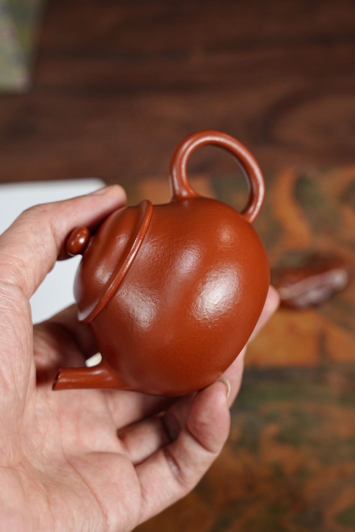極品朱泥梨形紫砂壺「20240327每日特價」
