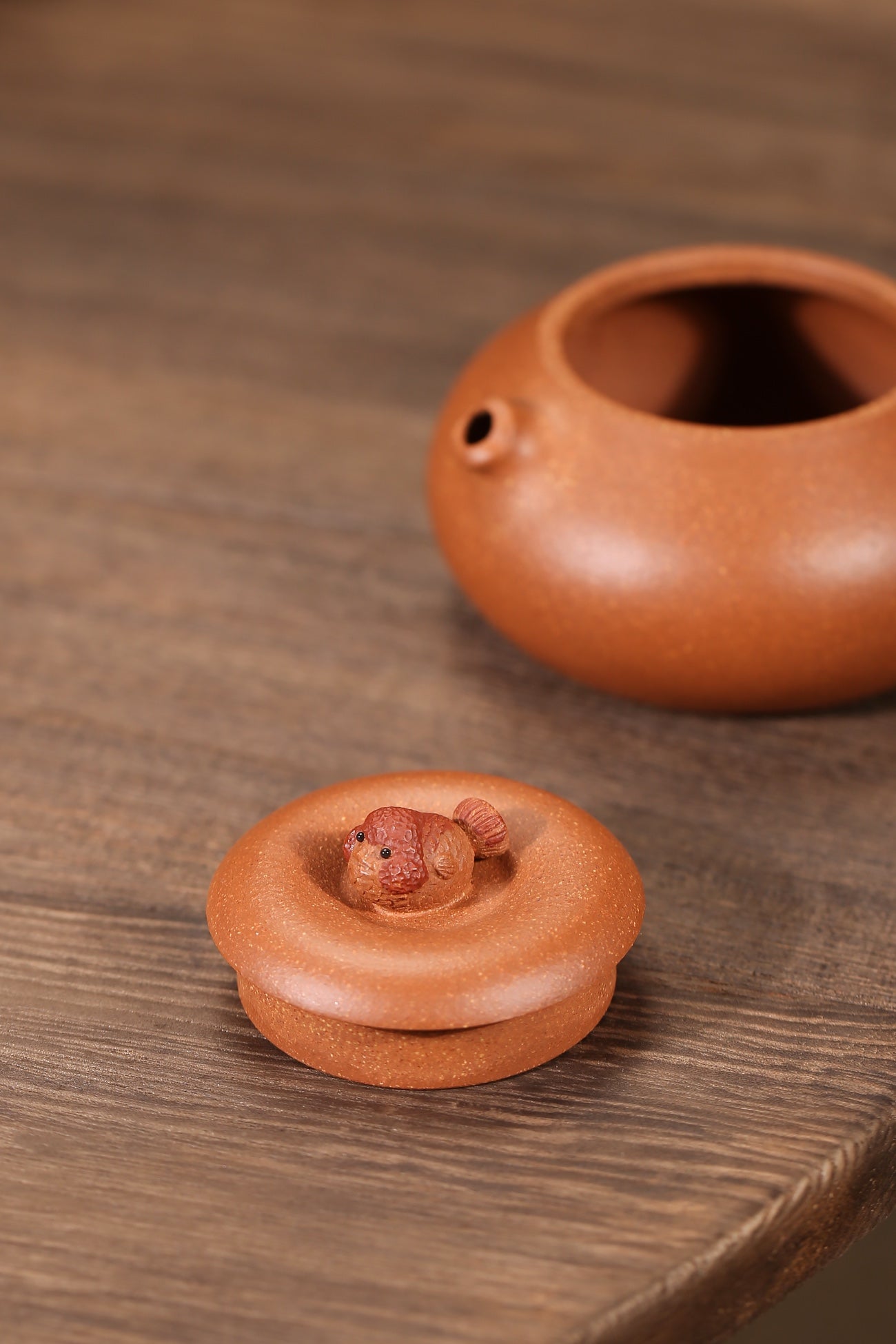 老段泥鱼乐紫砂壶