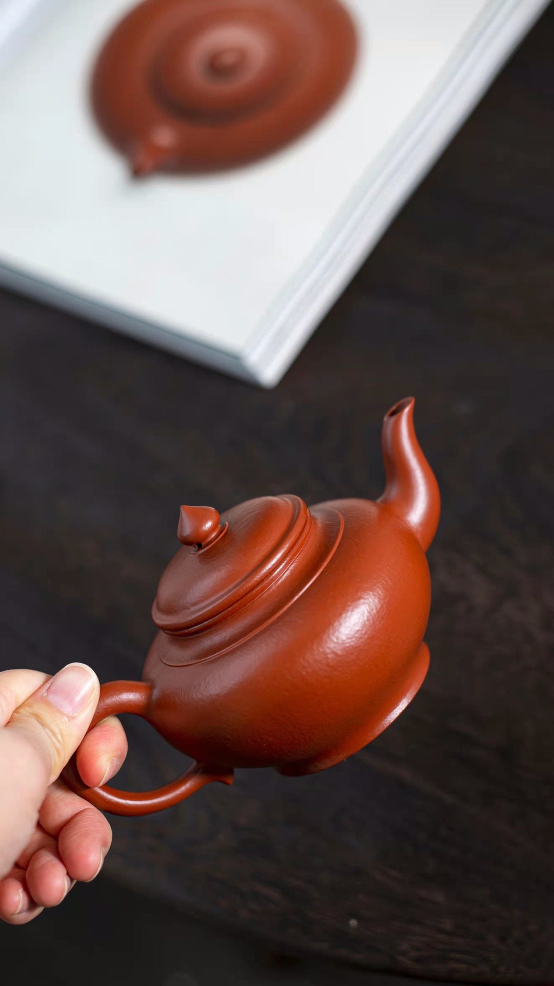 粗砂朱泥全手工笑樱紫砂壶