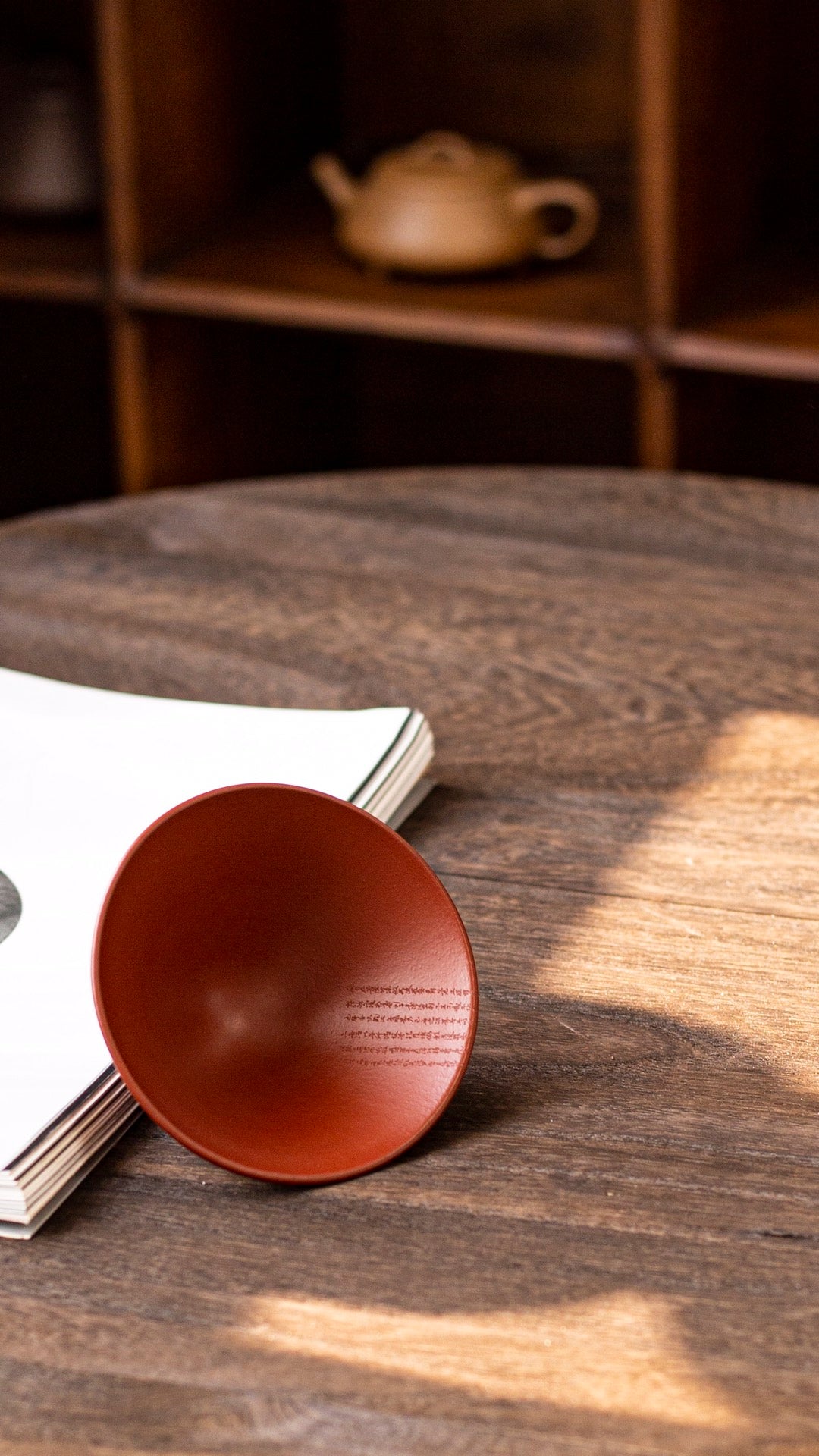 原矿朱泥斗笠主人杯