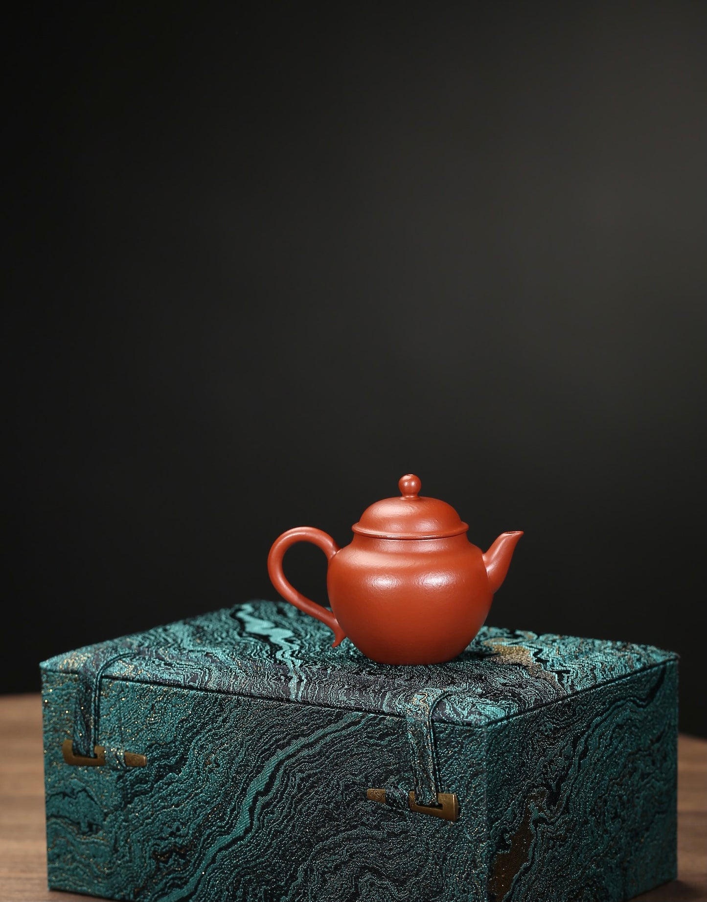 粗砂皱皮朱泥秋水紫砂壶