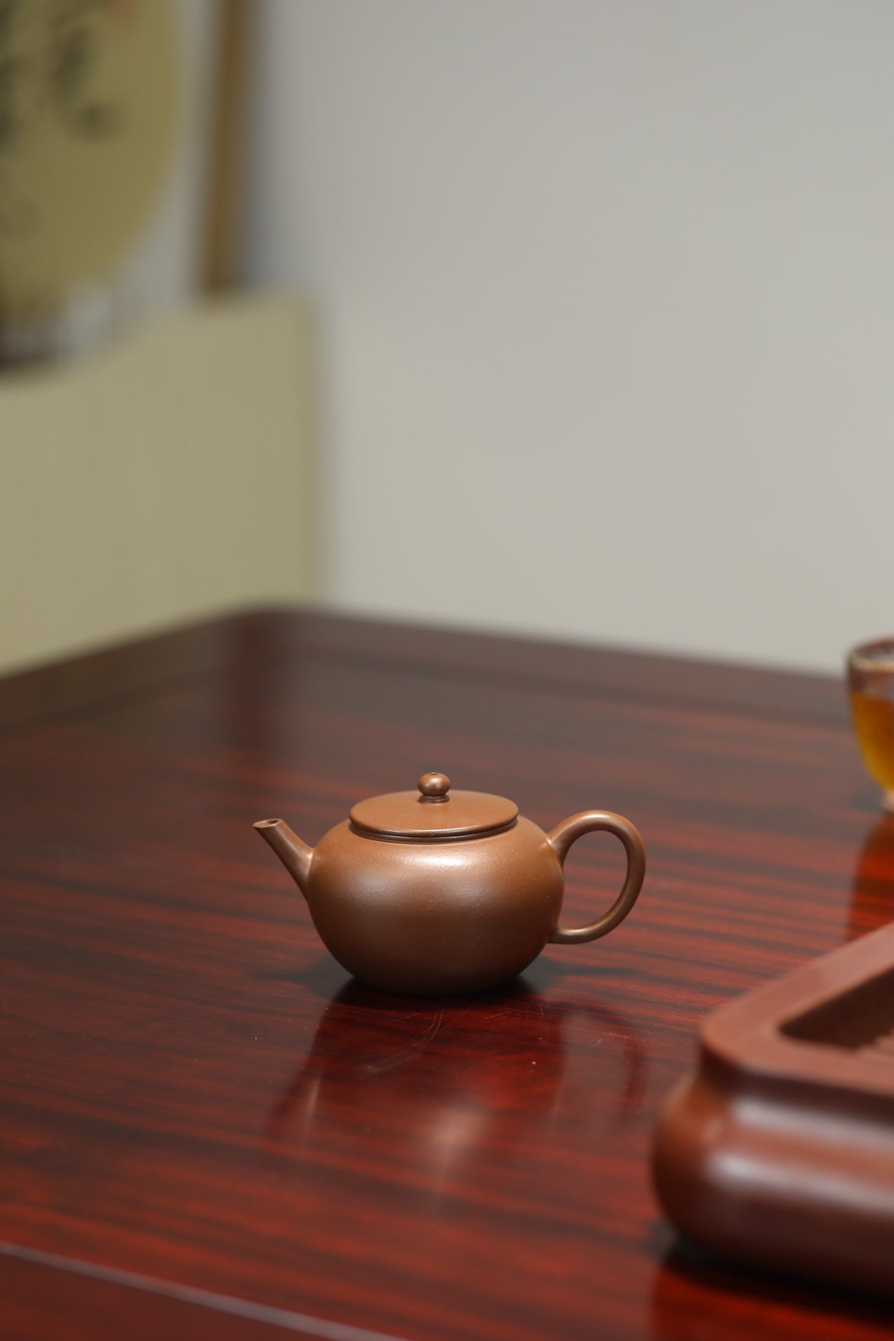 文革老紫泥明式水平紫砂壶