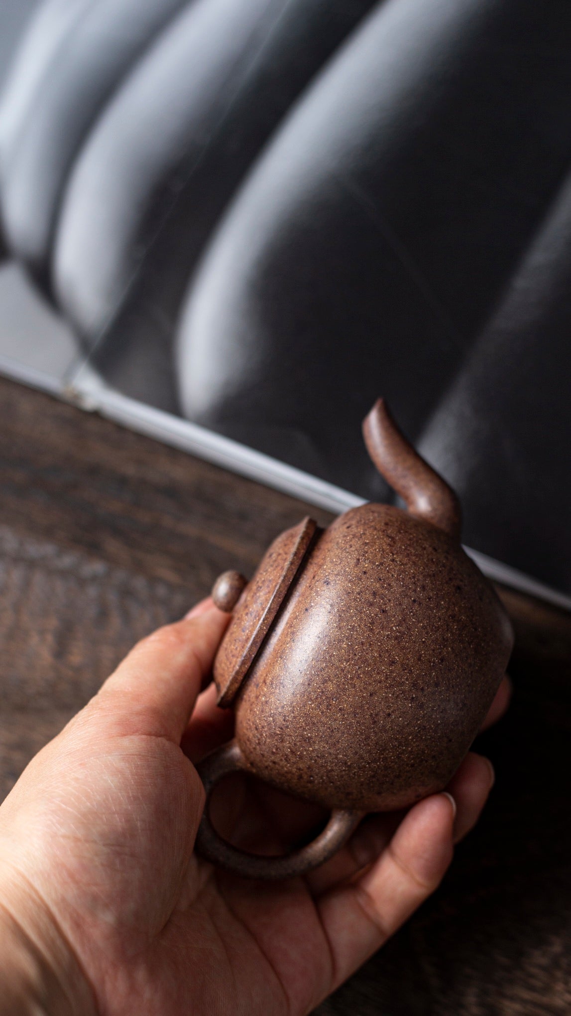 原矿紫泥特高温宫灯紫砂壶