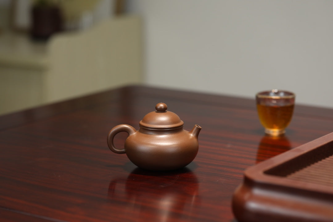 文革老紫泥容天紫砂壶