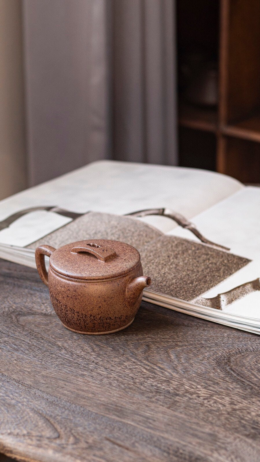 老紫泥特高温汉瓦紫砂壶