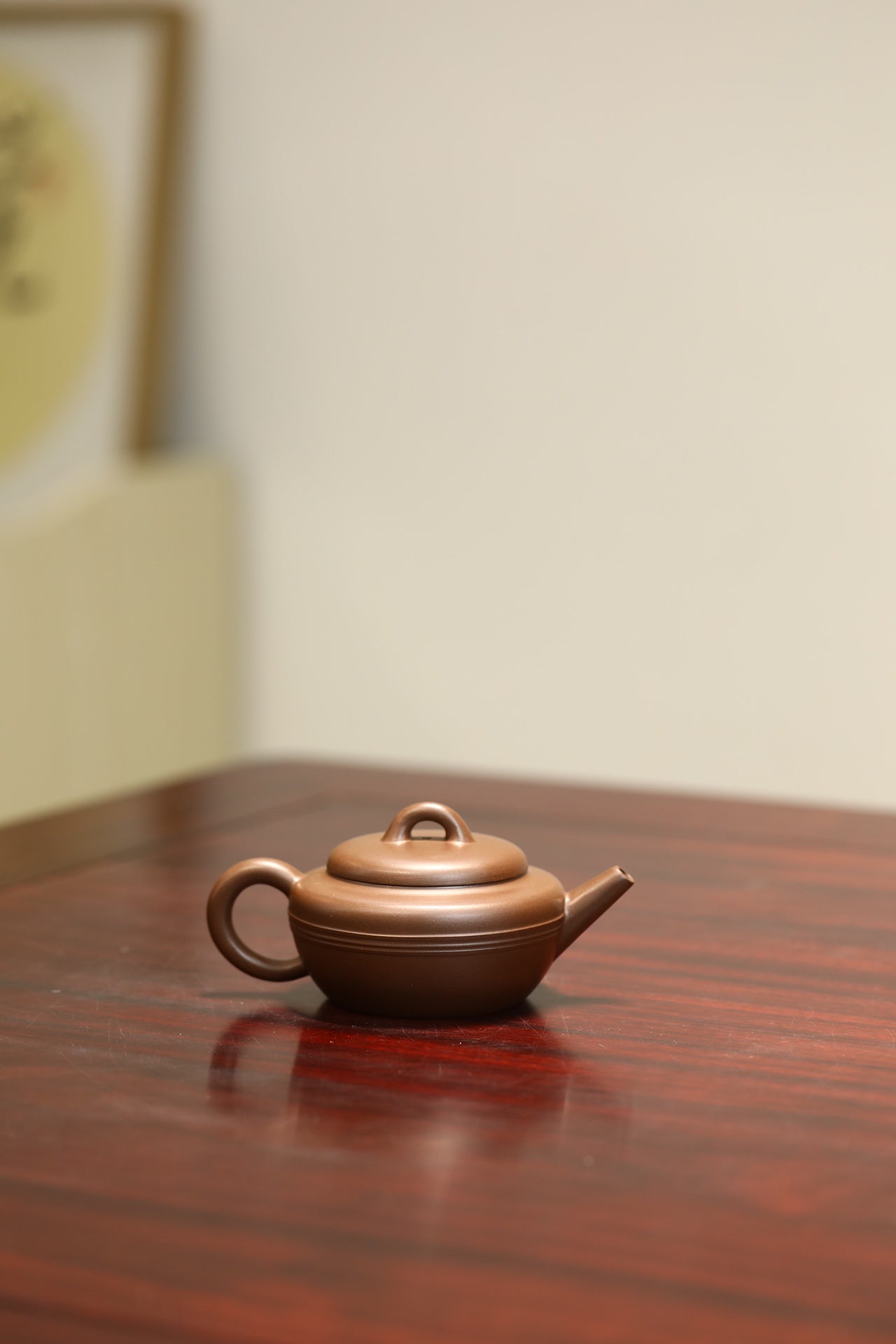 文革老紫泥腹三线紫砂壶