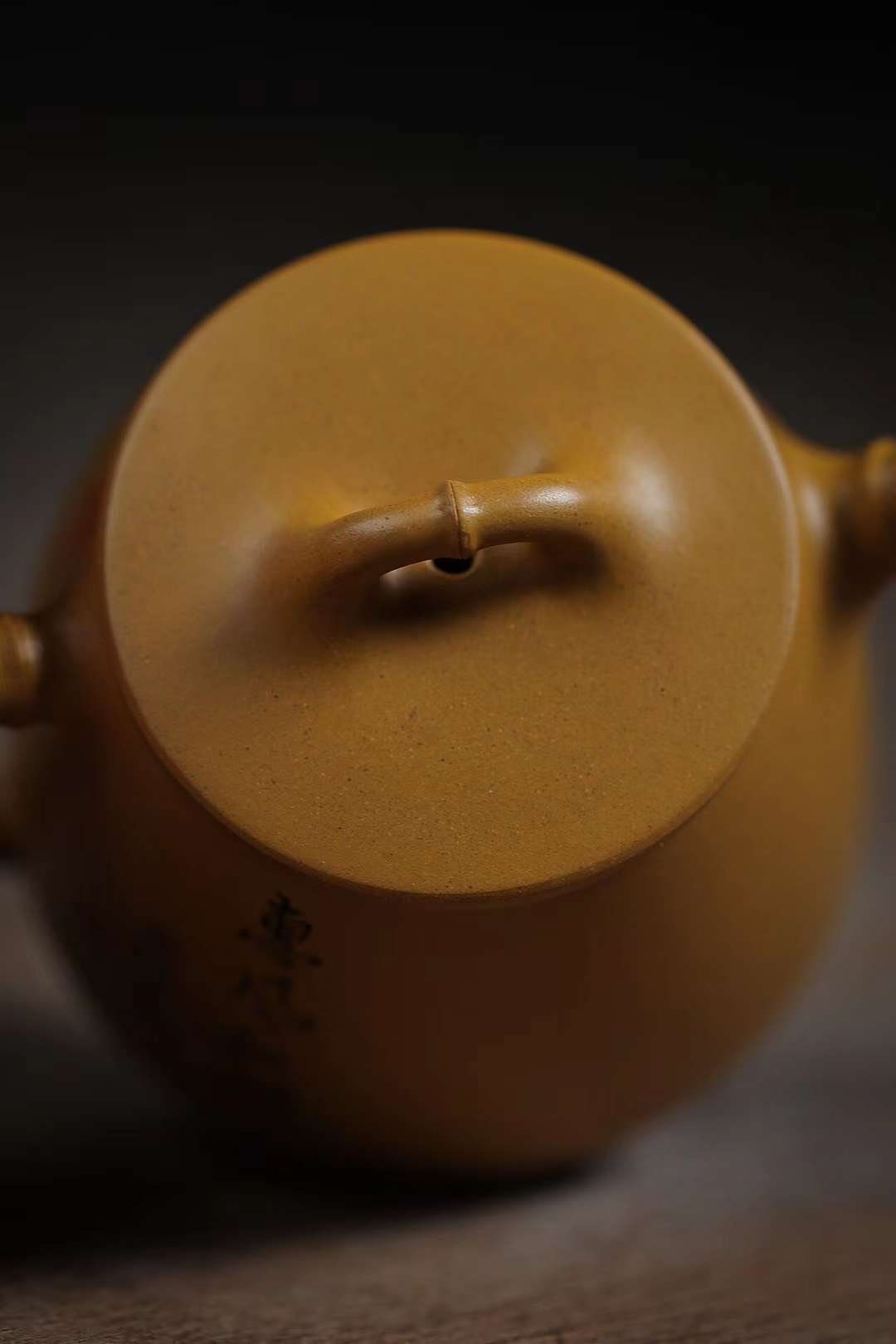 原矿黄金段泥小竹高石瓢紫砂壶