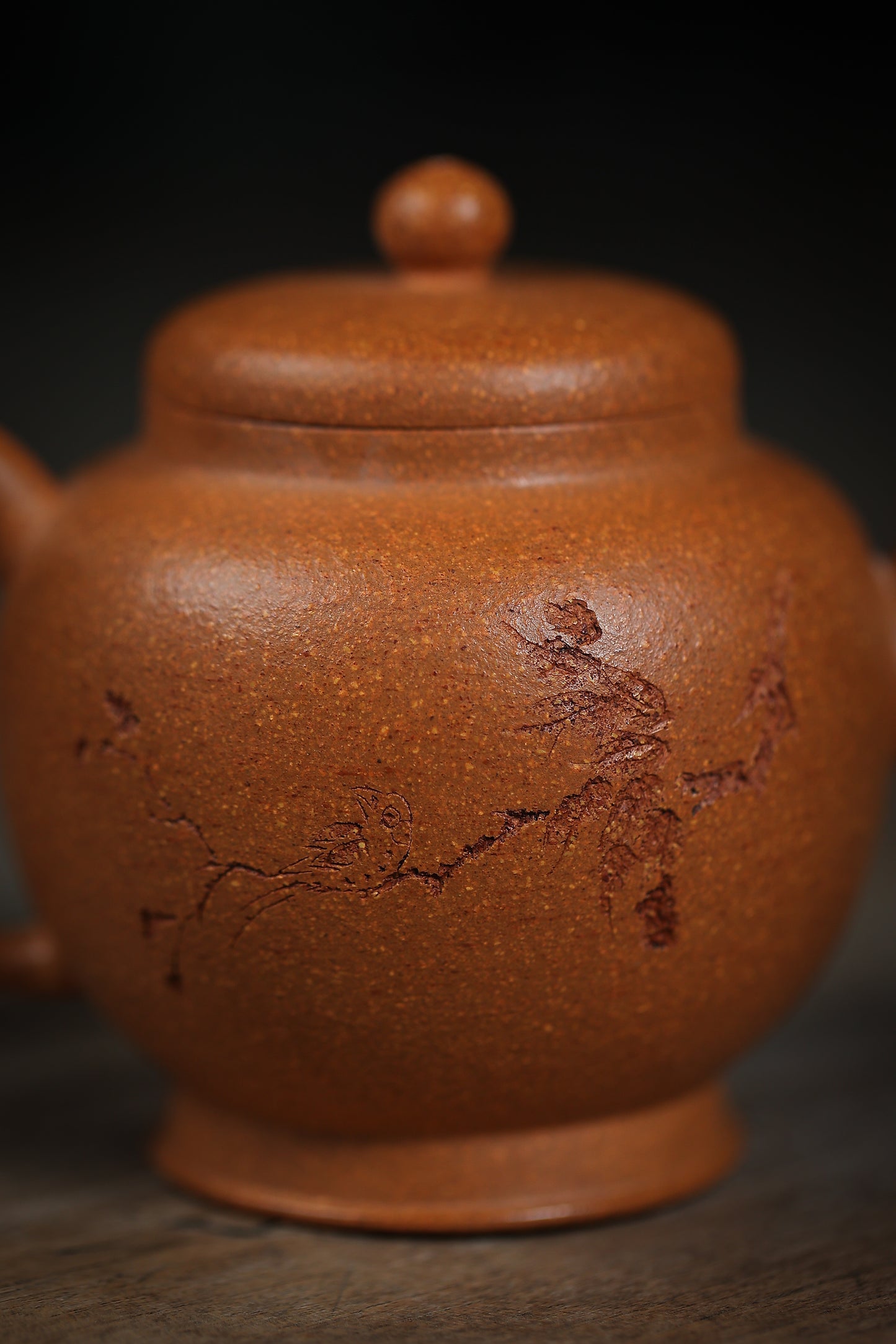 原矿黄降坡宫灯紫砂壶