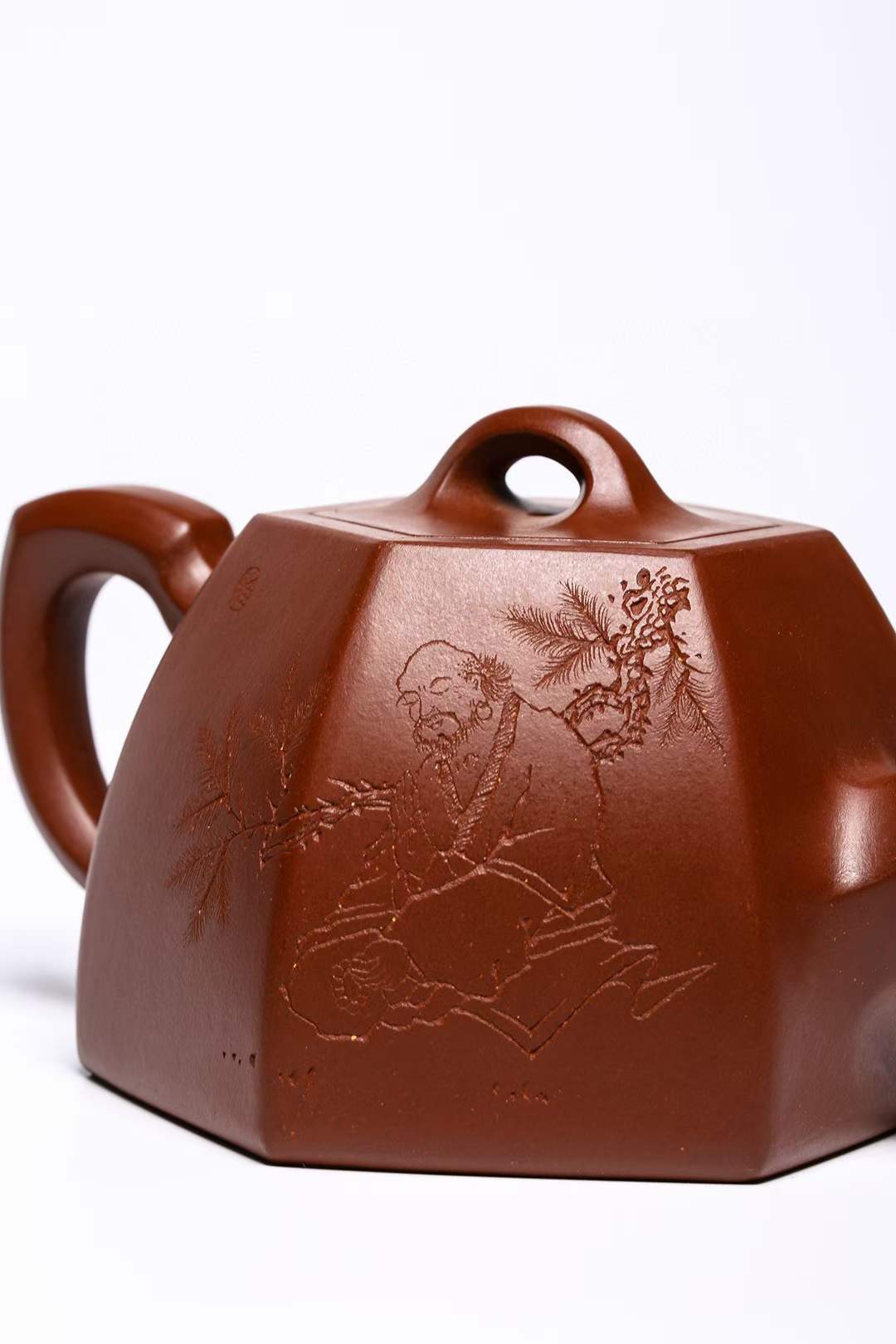 【收藏级定制】底槽清六方井栏紫砂壶