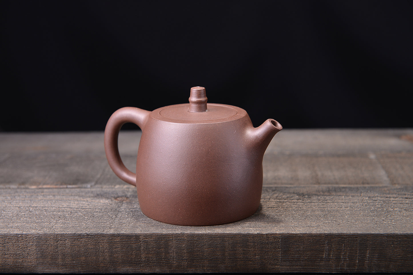 紫泥中槽清汉铎紫砂壶