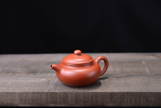 朱泥大红袍小仿古紫砂壶