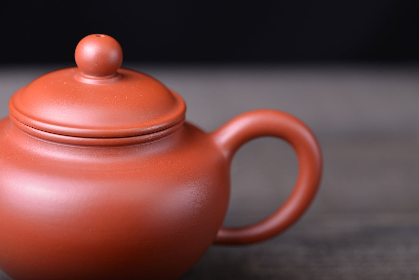 朱泥大红袍莲子紫砂壶