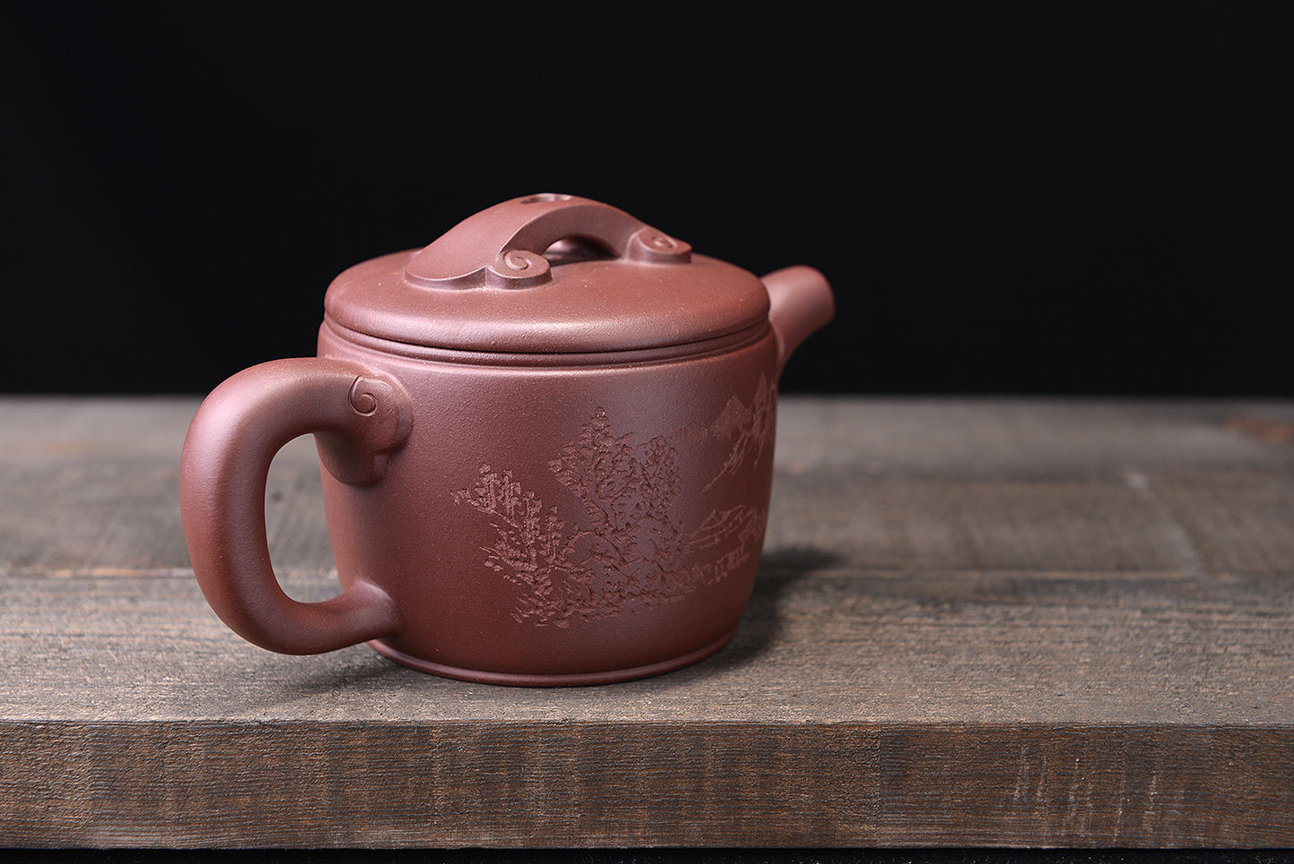 四号井紫泥如意汉瓦紫砂壶