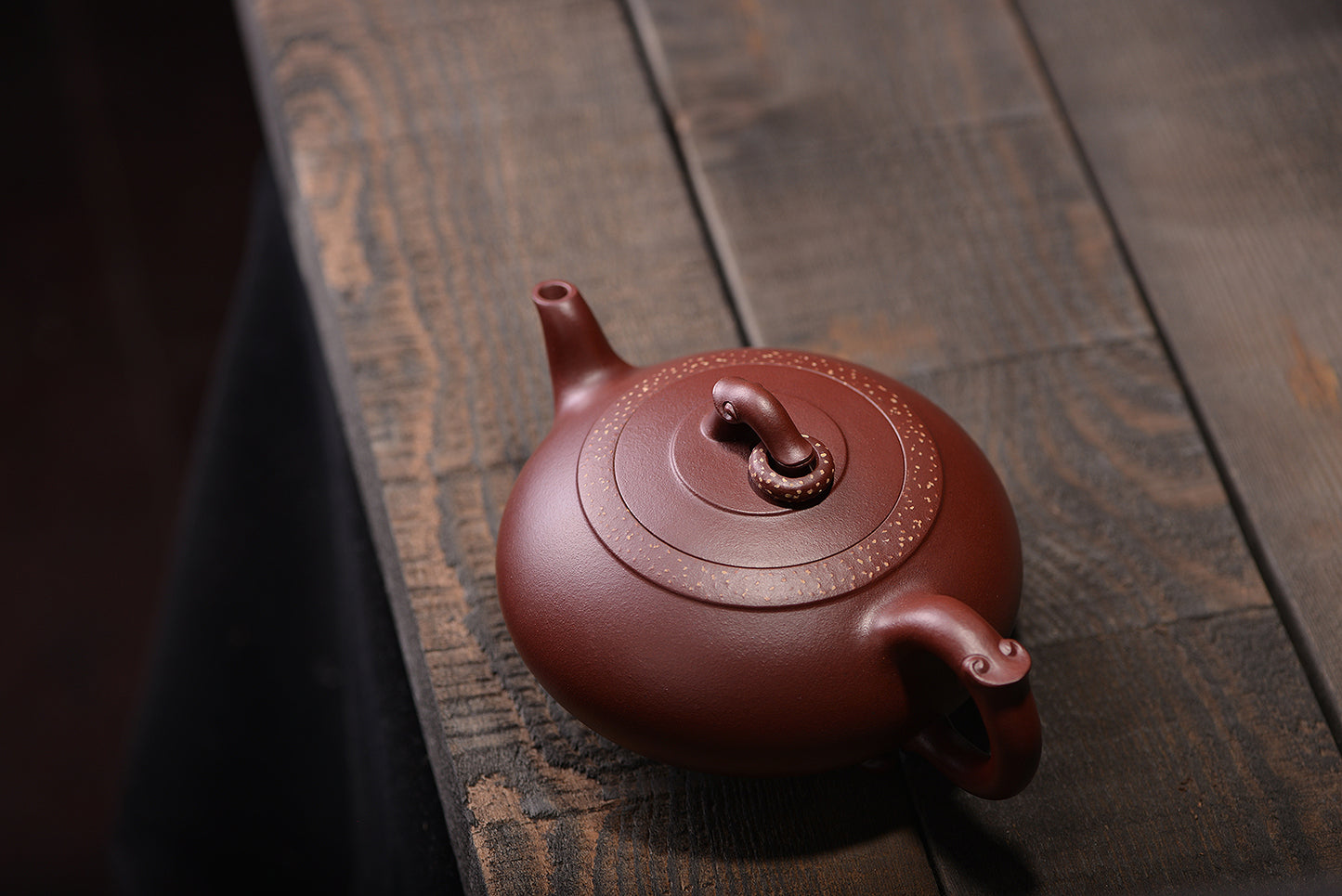 紫泥金声玉振紫砂壶