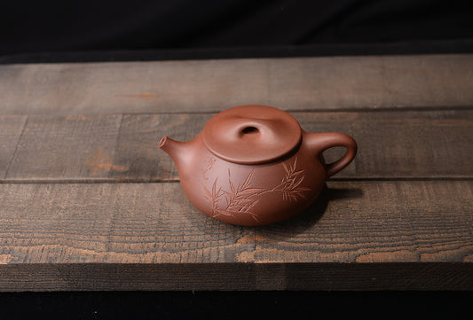 四号井底槽清景舟石瓢紫砂壶