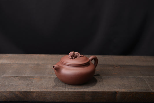 紫泥中槽清仿古紫砂壶