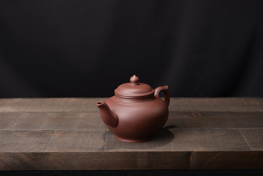 紫泥中槽清笑樱紫砂壶