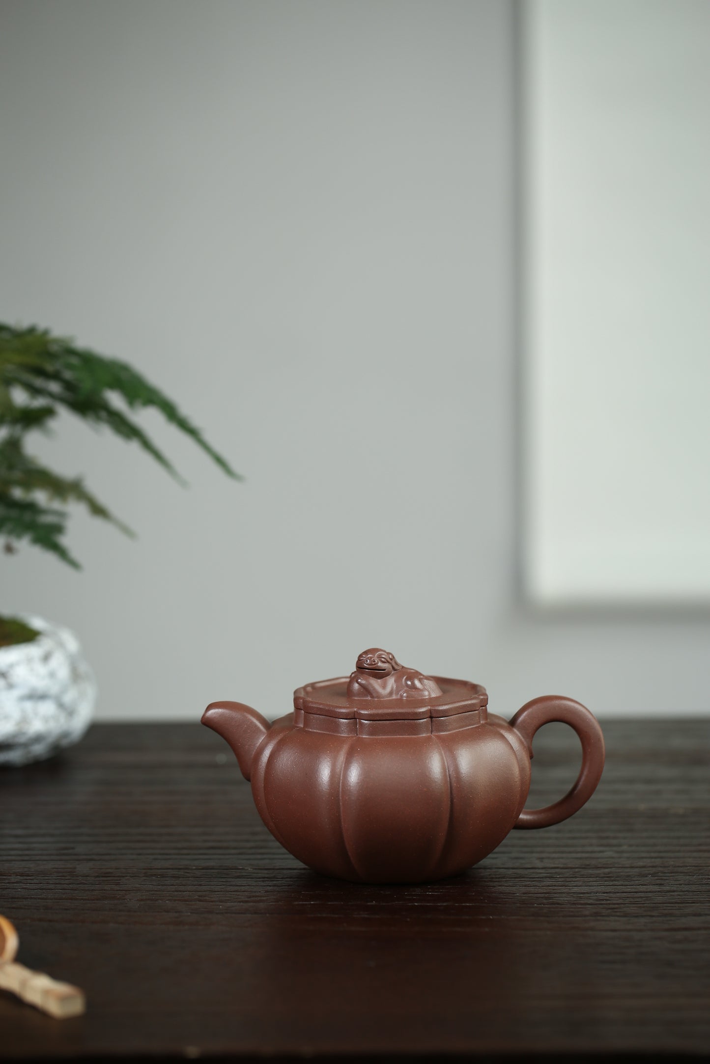 「典藏泥料」全手工家藏底槽清獅球紫砂壺