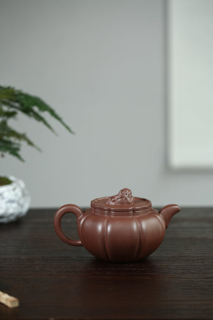 「典藏泥料」全手工家藏底槽清獅球紫砂壺