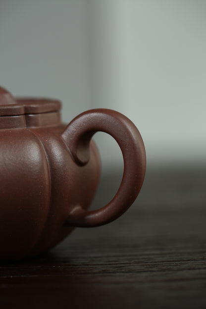 「典藏泥料」全手工家藏底槽清獅球紫砂壺