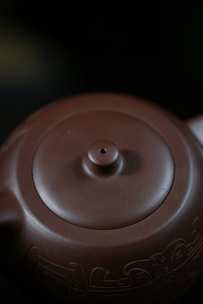 「典藏泥料」全手工老紫泥井欄紫砂壺