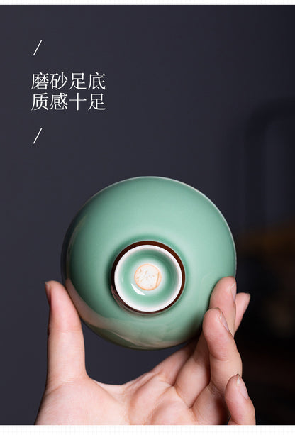 龙泉青瓷主人杯复古品茗杯 陶瓷功夫茶杯个人单杯小茶碗