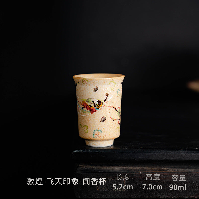 敦煌飞天茶杯、功夫茶具品茗杯、茶碗