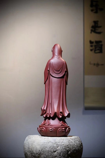 紫泥觀音聖像紫砂擺件– 石破天紫砂