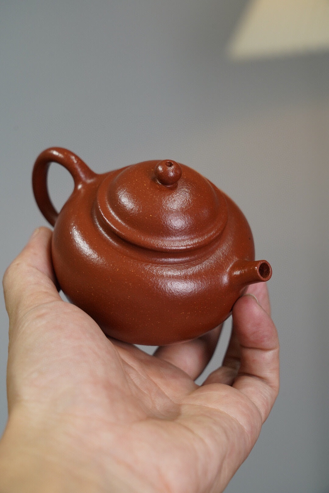 Fully handmade top red descending slope Wutang purple sand teapot [20230802 daily special price]