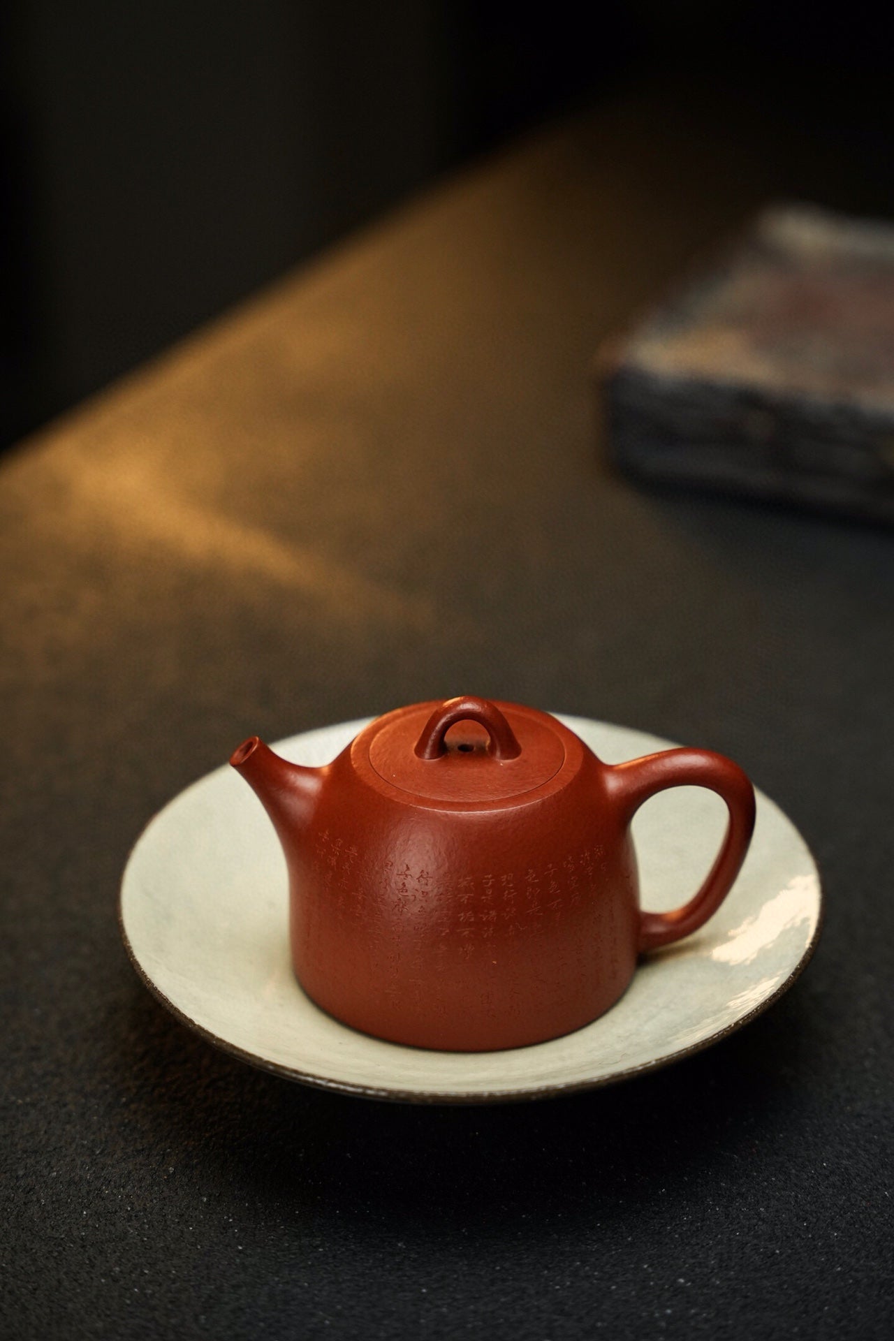 全手工原礦粗砂朱泥玉成漢鐸紫砂壺「20250816每日特價」