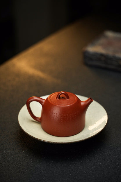 全手工原礦粗砂朱泥玉成漢鐸紫砂壺「20250816每日特價」