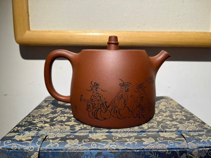 孤品原礦紅皮龍漢鐸紫砂壺「周春燕紫砂壺」