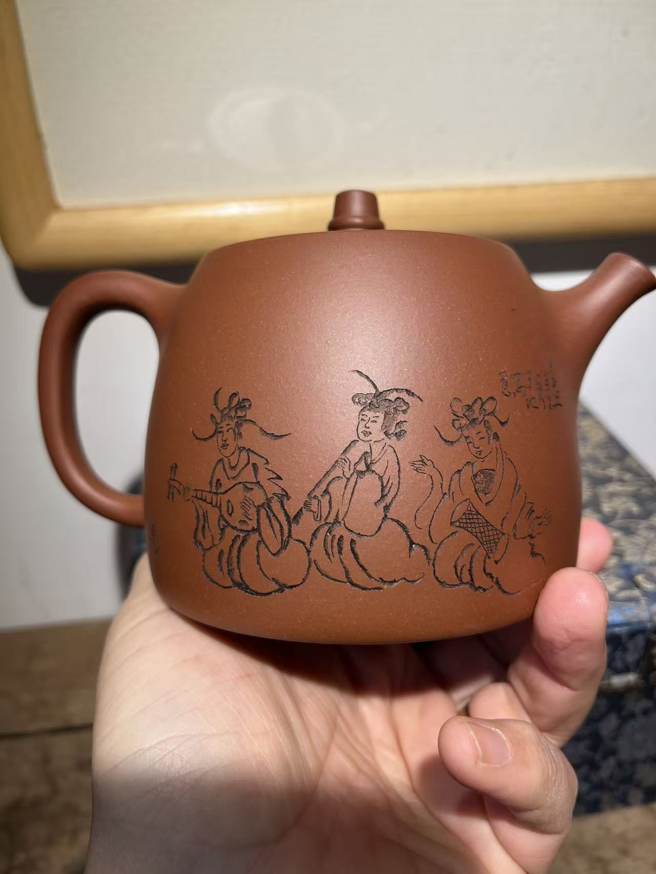 孤品原礦紅皮龍漢鐸紫砂壺「周春燕紫砂壺」