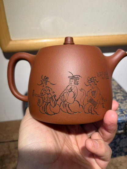 孤品原礦紅皮龍漢鐸紫砂壺「周春燕紫砂壺」