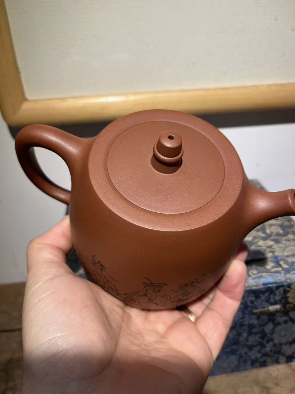 孤品原礦紅皮龍漢鐸紫砂壺「周春燕紫砂壺」