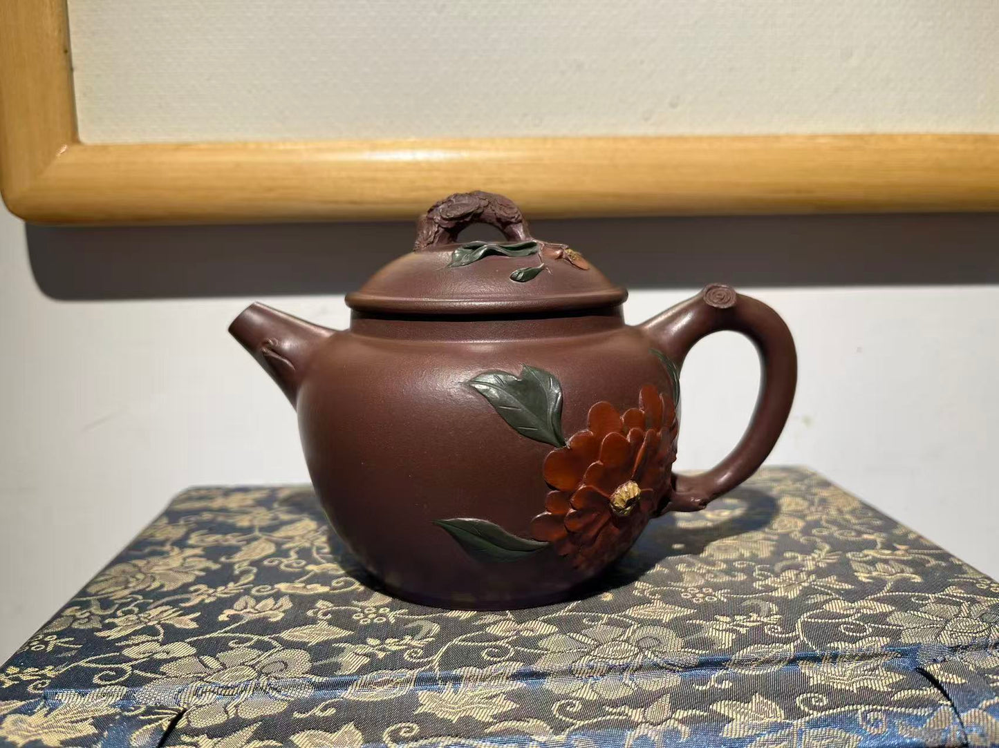 孤品原礦老紫泥花器明式巨輪珠紫砂壺「周春燕紫砂壺」