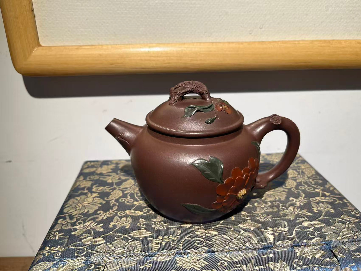 孤品原礦老紫泥花器明式巨輪珠紫砂壺「周春燕紫砂壺」