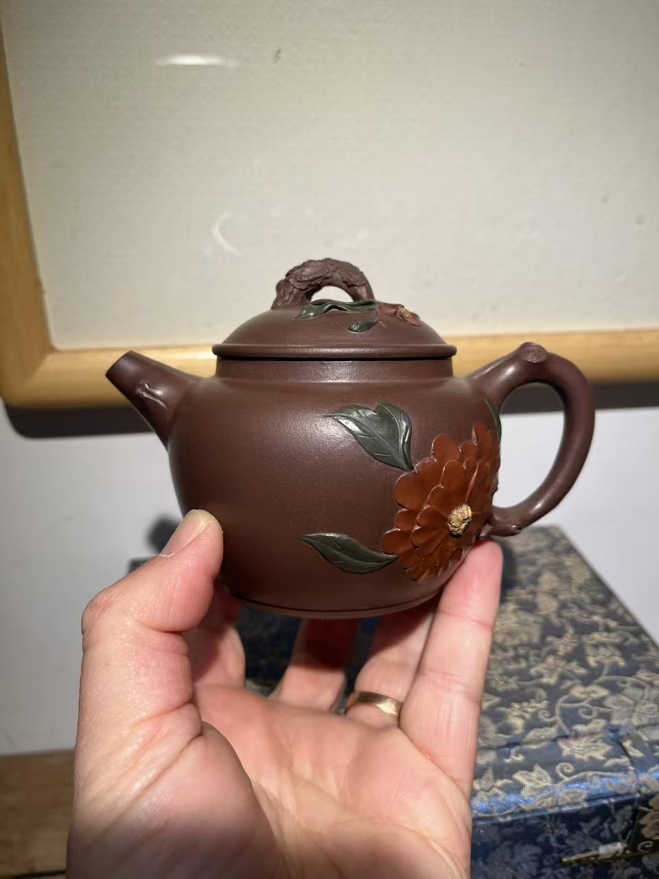 孤品原礦老紫泥花器明式巨輪珠紫砂壺「周春燕紫砂壺」