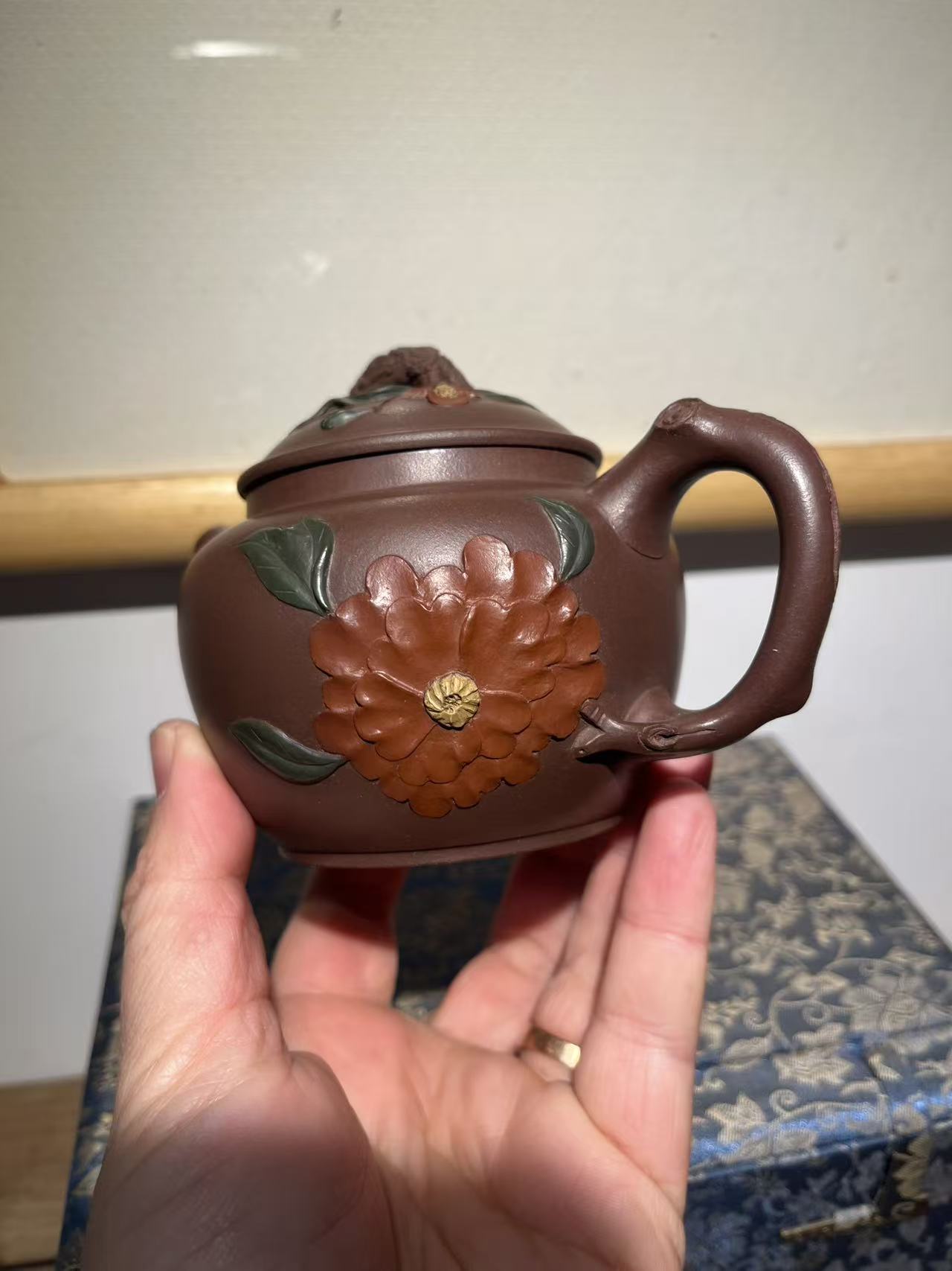 孤品原礦老紫泥花器明式巨輪珠紫砂壺「周春燕紫砂壺」