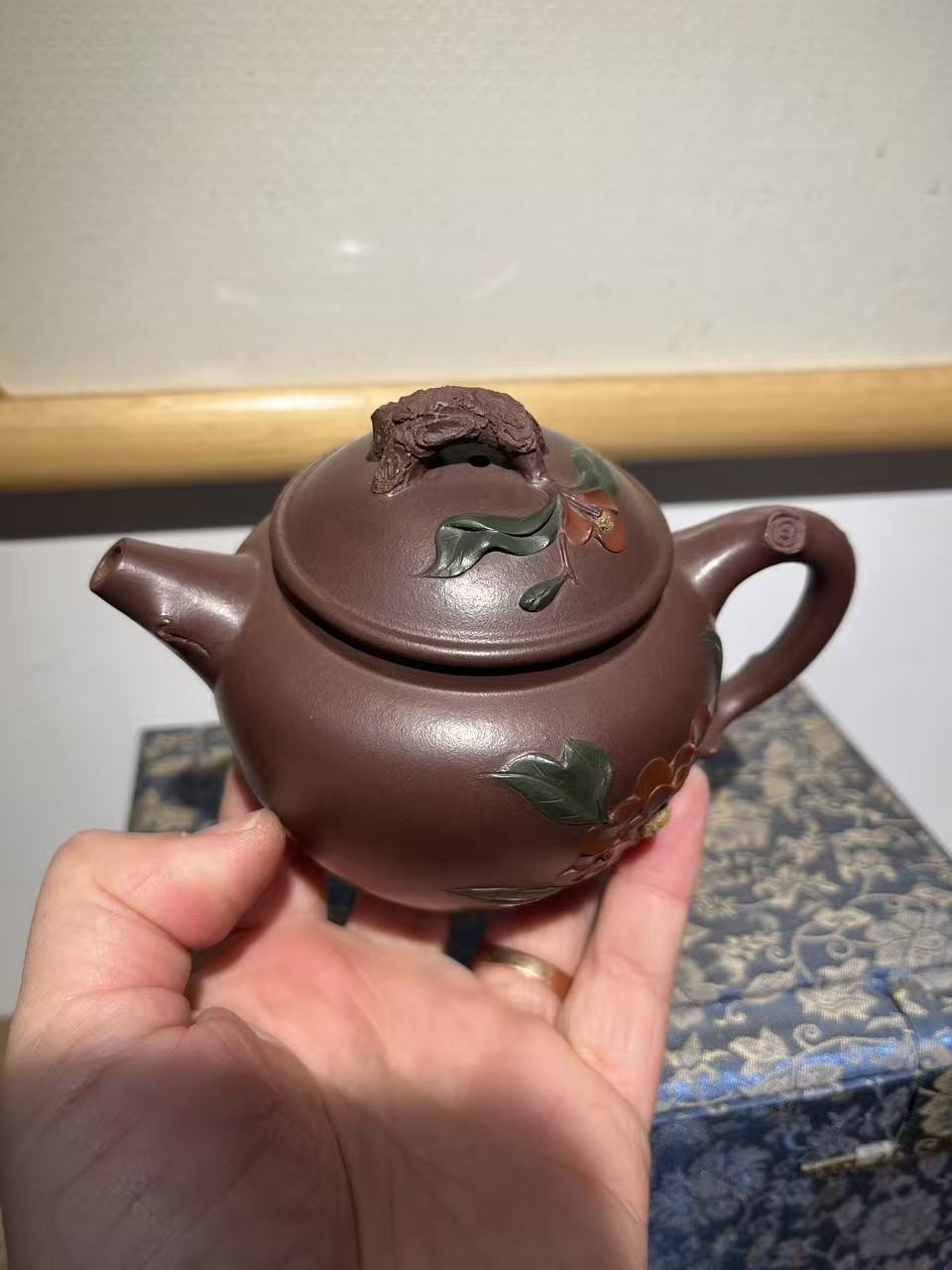 孤品原礦老紫泥花器明式巨輪珠紫砂壺「周春燕紫砂壺」