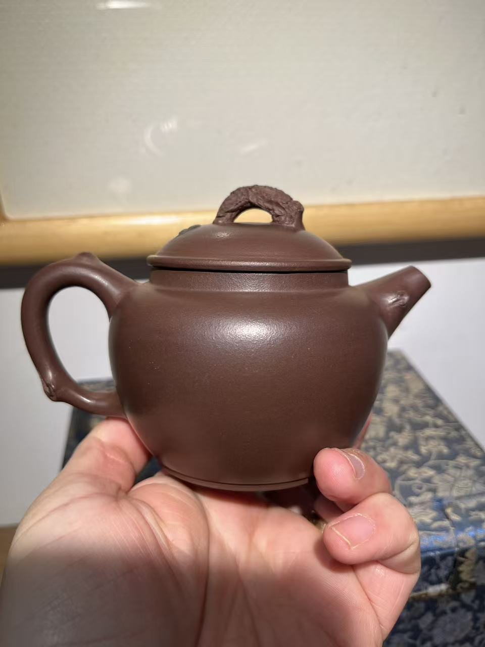 孤品原礦老紫泥花器明式巨輪珠紫砂壺「周春燕紫砂壺」